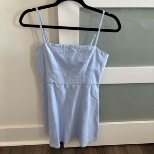 Superdown Women's Light Blue Linen-like Mini Dress Small
